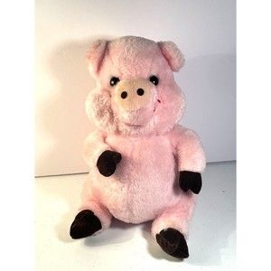 Vintage Russ Berrie and Co Pink Pig Plush 1979